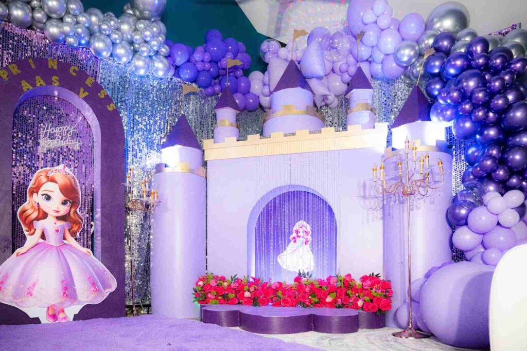 Princess Castle Theme Birthday Decoration in Dallas | Shreeda Events